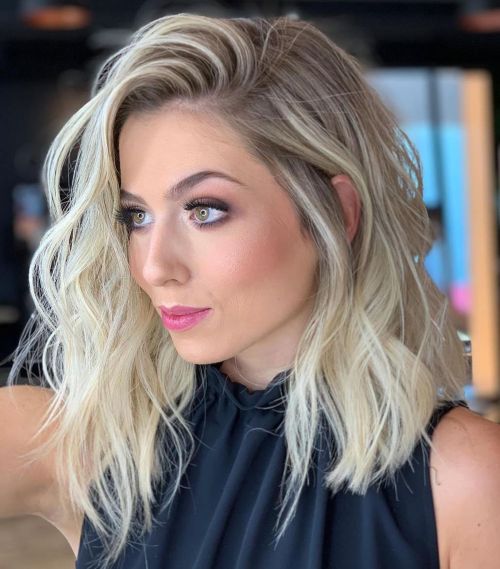 Shoulder Length Blonde Lob