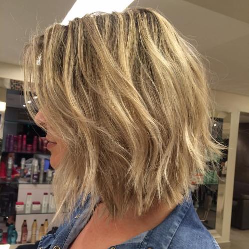 Straight Cut Bob With Choppy Layers