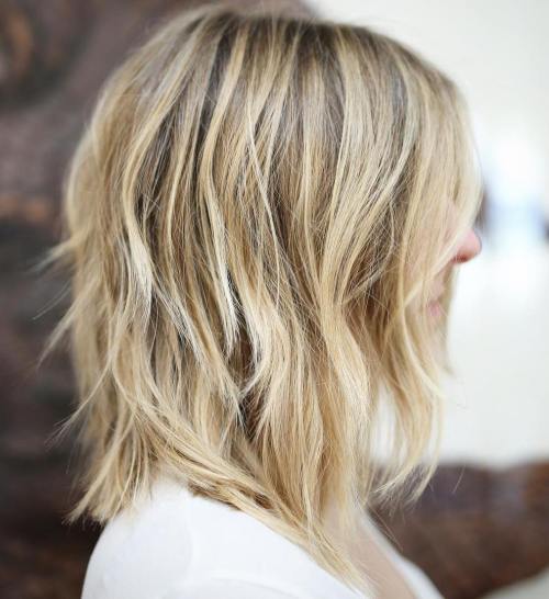 Mid-Length Blonde Shag