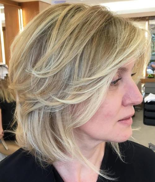 Blonde Layered Bob