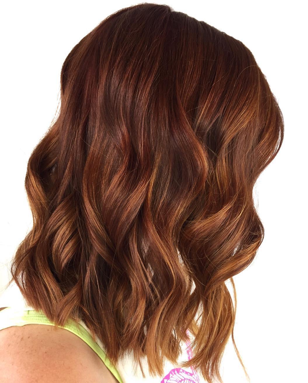 Golden Blonde Highlights For Auburn Hair