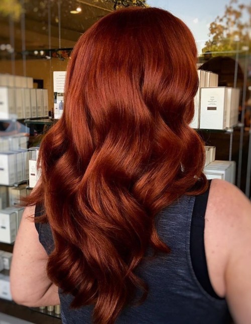 long auburn subtle ombre hair