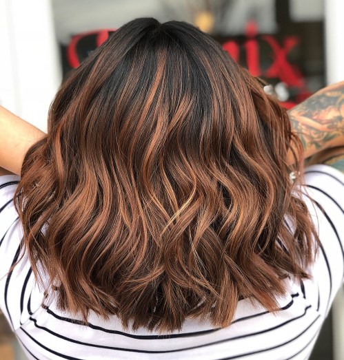 Caramel Balayage Lob