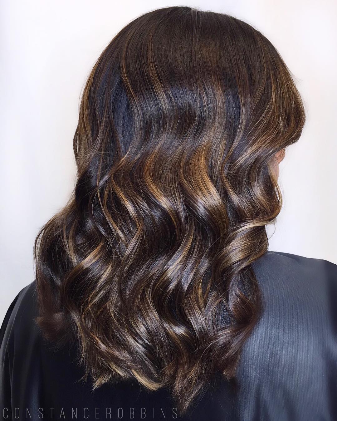 Black Hair With Golden Brown Highlights