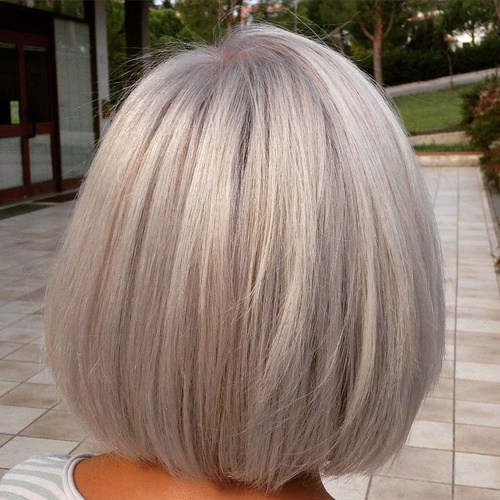 Silver Blonde Bob