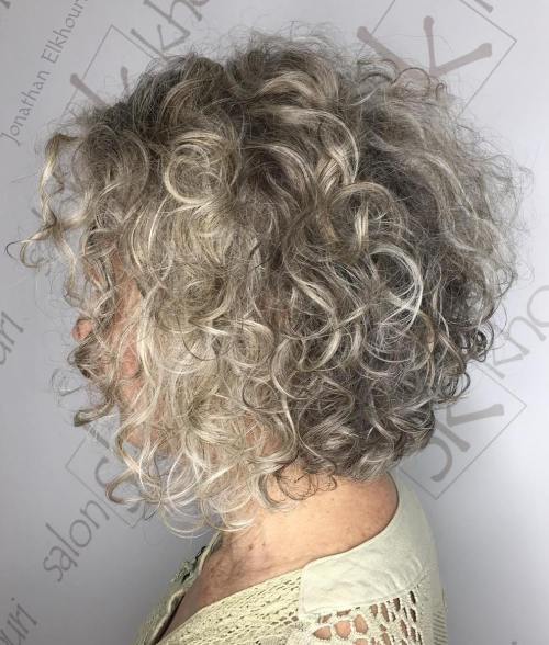 Ash Blonde Perm Bob