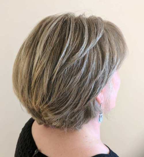 Short Layered Dark Blonde Cut For Thick Hair