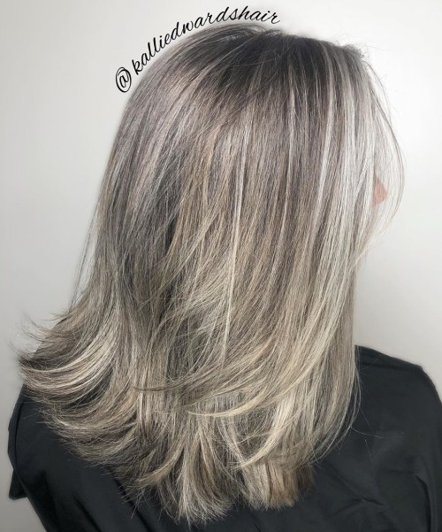 Brown Gray Balayage Hair