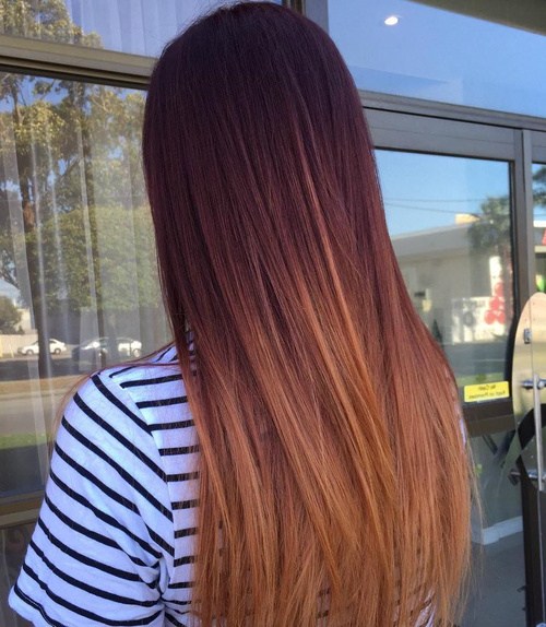 Mahogany To Copper Ombre