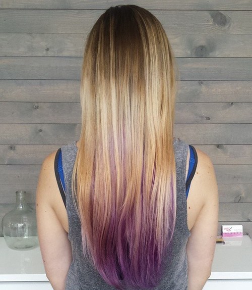 Pastel Purple Peekaboo Ombre