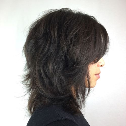 Mid-Length Cut With Razored Layers