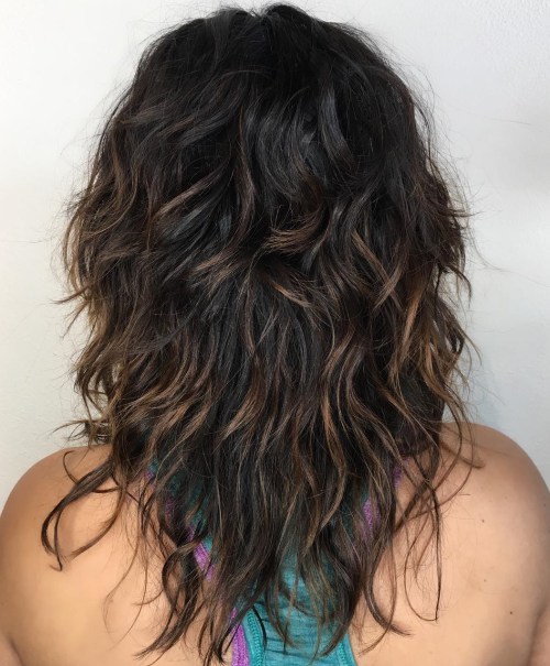 Mid-Length Cut With Razored Layers