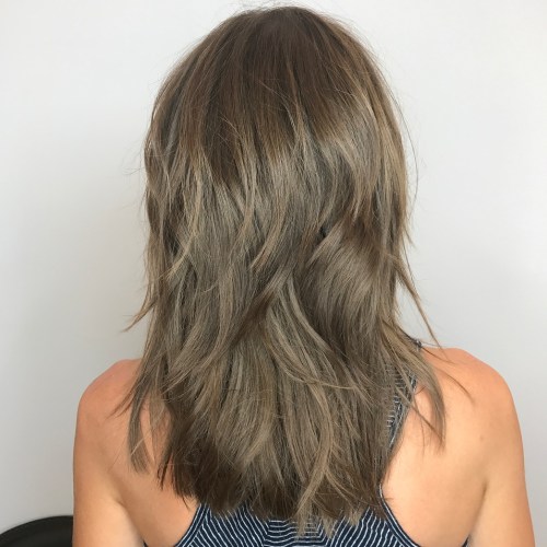 Medium Ash Brown Hairstyle With Layers