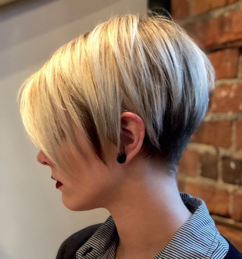 Pixie Undercut à deux tons