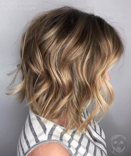 Wavy Lob For Fine Hair