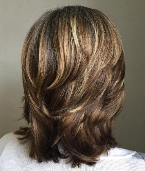 Medium Length Choppy Layered Hairstyle