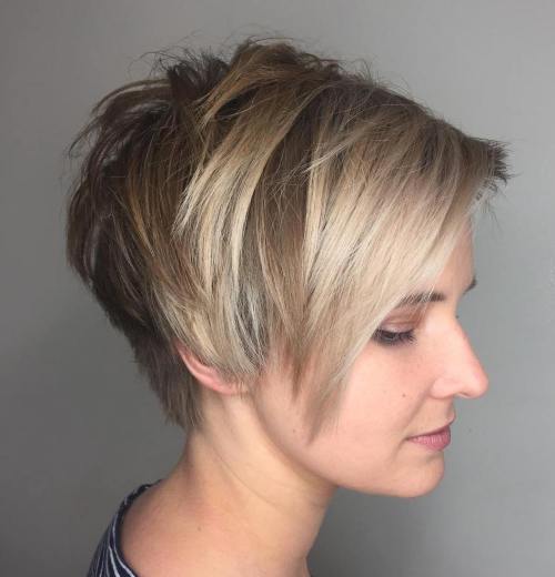 Choppy Side-Parted Pixie Bob