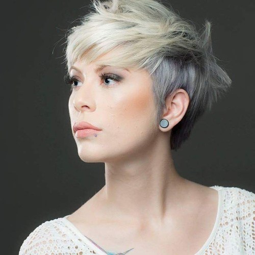 gray messy pixie