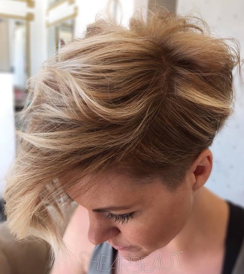 Tousled Pixie Hairstyle With Bangs