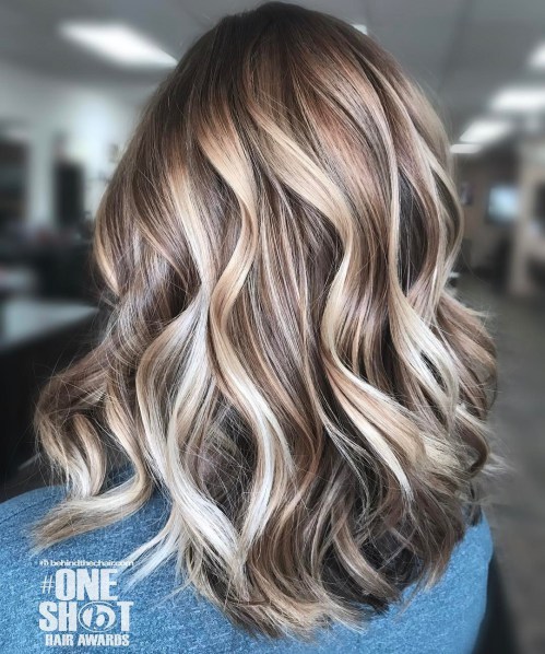 Dark Blonde And Platinum Balayage