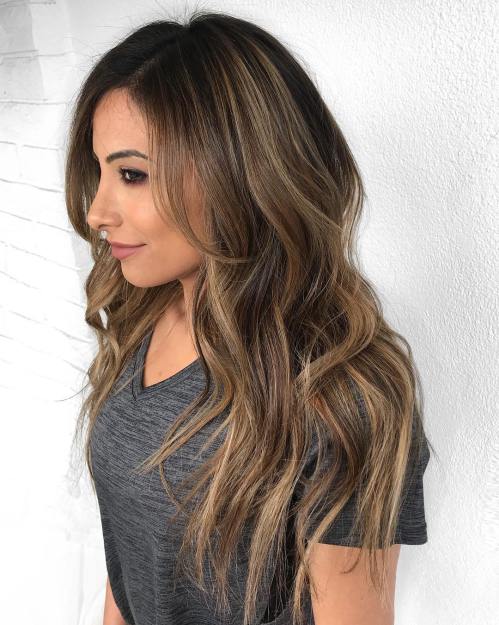 Brunette Hair With Light Brown Highlights