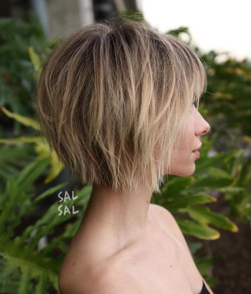 Short Choppy Bob With Bangs