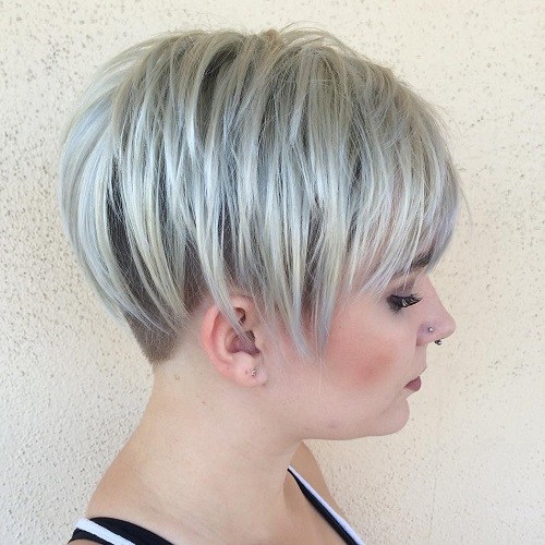 Ash Blonde Undercut Pixie