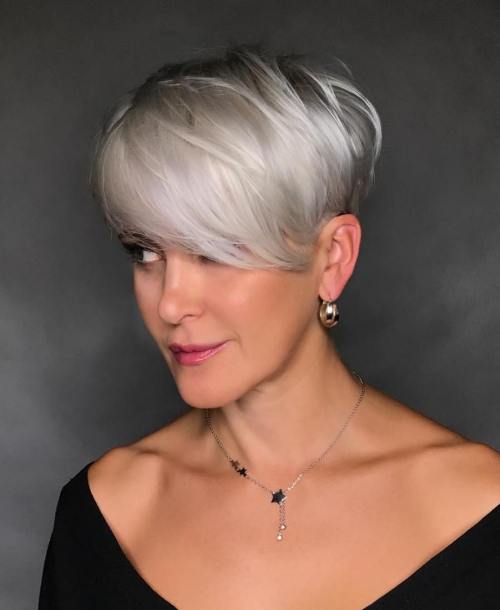 Silver Undercut Pixie