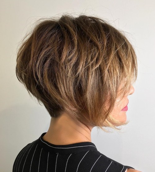 Long Undercut Pixie With Bangs