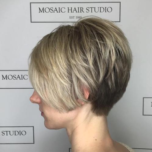 Short Choppy Blonde Balayage Hair