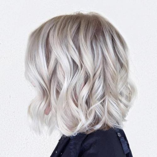 Curly Platinum Bob Hairstyle