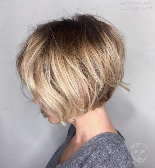 Chin-Length Stacked Bob