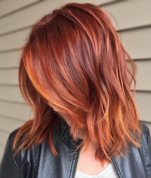 Red Layered Haircut