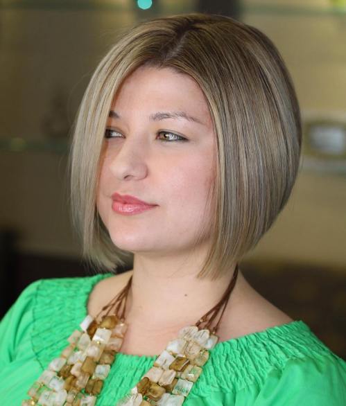 Sleek Off-Centered Bob