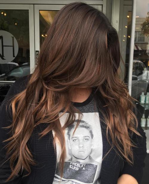 Long Layered Chocolate Hair