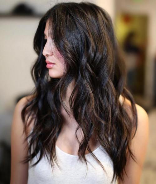 Black Hair With Brown Highlights