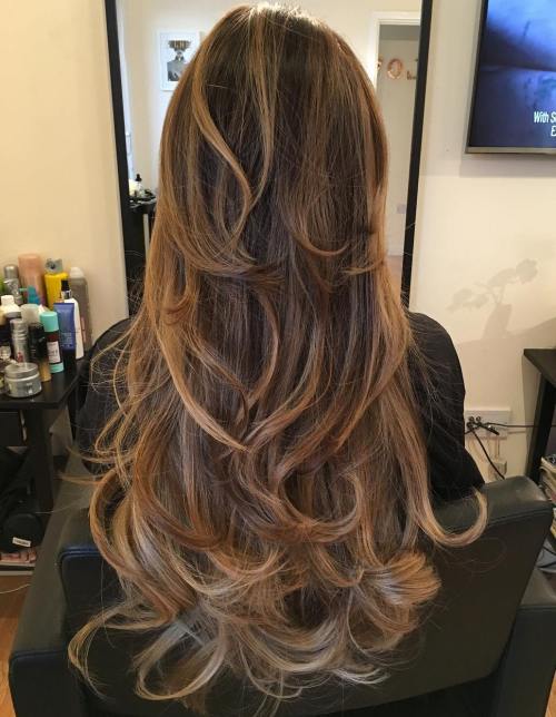 Subtle Caramel Balayage For Long Hair