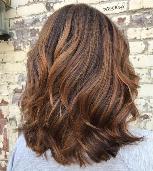 Caramel Balayage For Dark Brown Hair