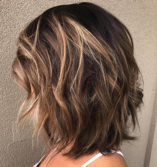 Medium Layered Brunette Hairstyle