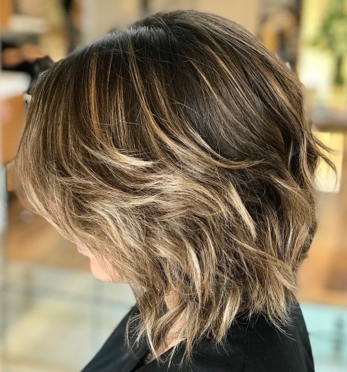 Medium Shag With Subtle Balayage