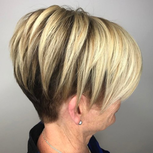 Undercut Pixie Bob For Older Women