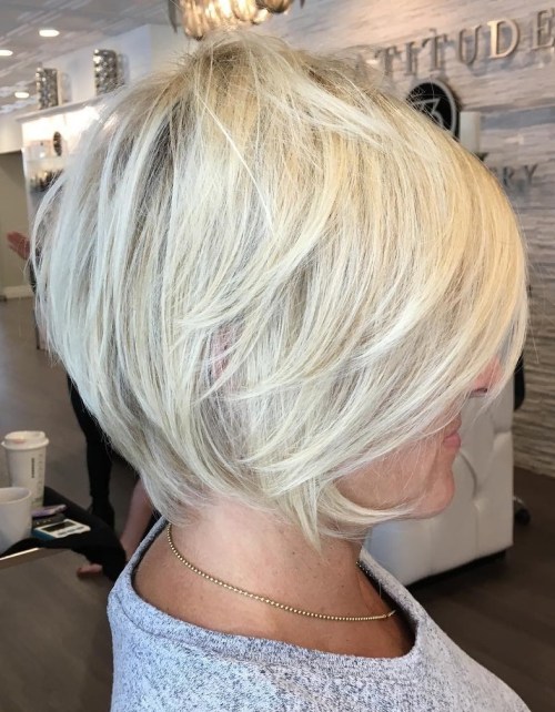 White Blonde Pixie Bob Over 50