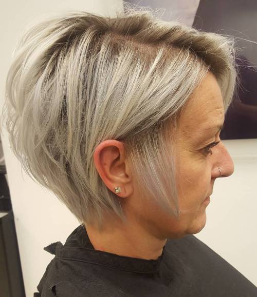 50+ Blonde Tousled Pixie Bob