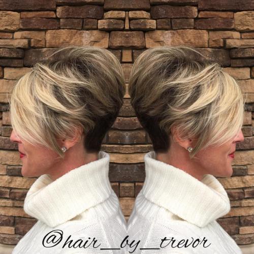 Two Tone Pixie With Nape Undercut