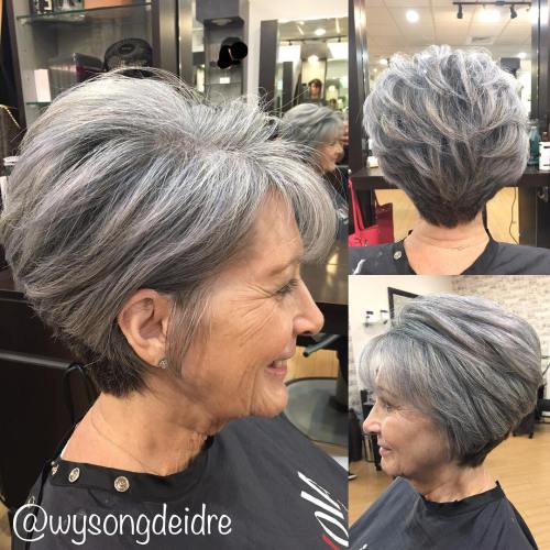 Gray Pixie Bob For Older Women