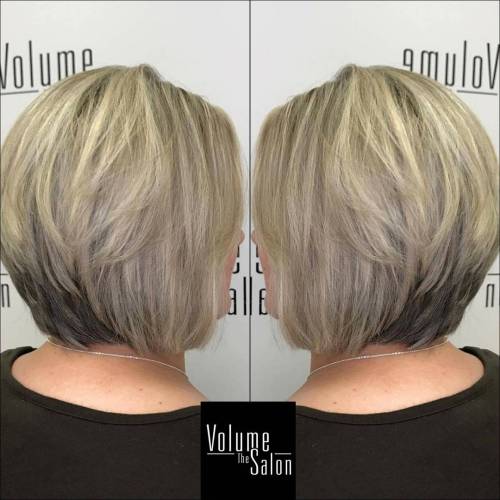 Stacked Ash Blonde Bob