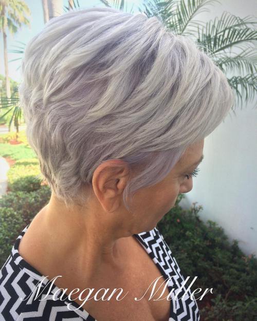 Pastel Purple Layered Pixie Bob