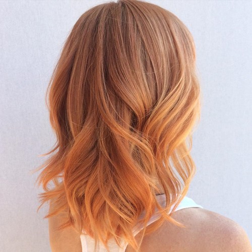 rosewood to strawberry blonde ombre
