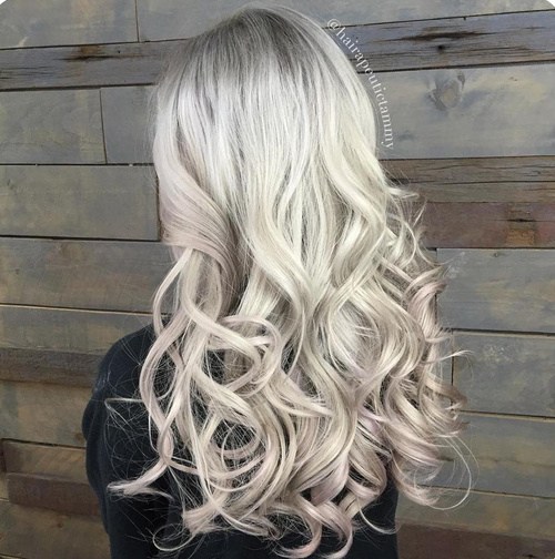 long ash blonde hairstyle
