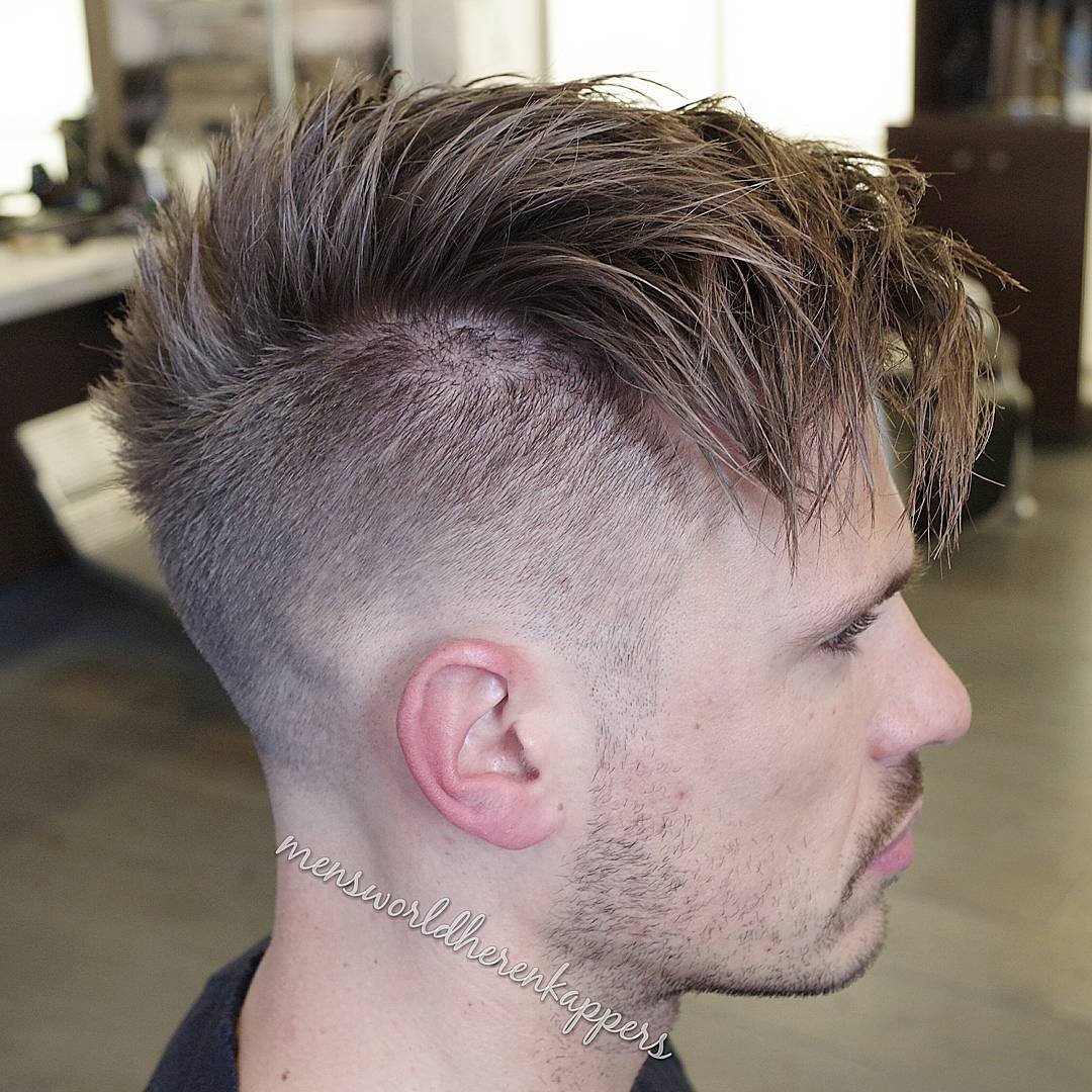 Cool messy spiky undercut men's hairstyle